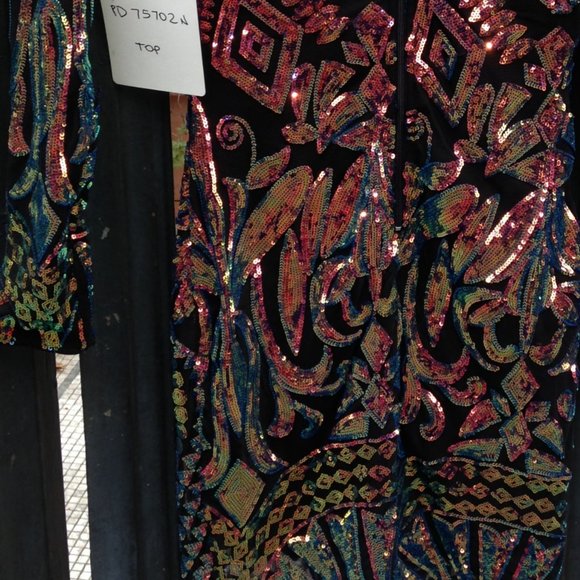 Baroque/Art Deco Revival Sequin Privy Dress - Picture 7 of 7